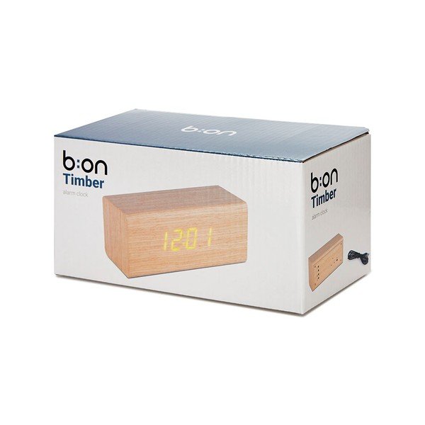 Digitāls/galda modinātājpulkstenis Timber – Balvi-image-2