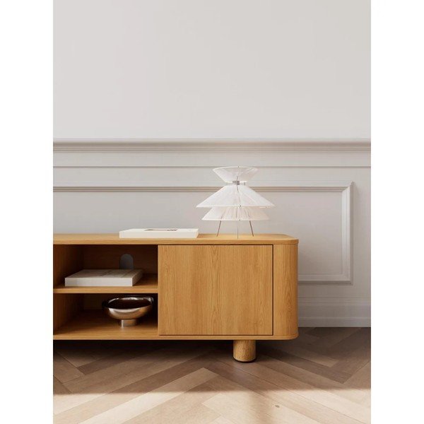 Dabīga toņa TV galdiņš ar ozolkoka imitāciju 160x50x40 cm Atmore – Actona-image-1