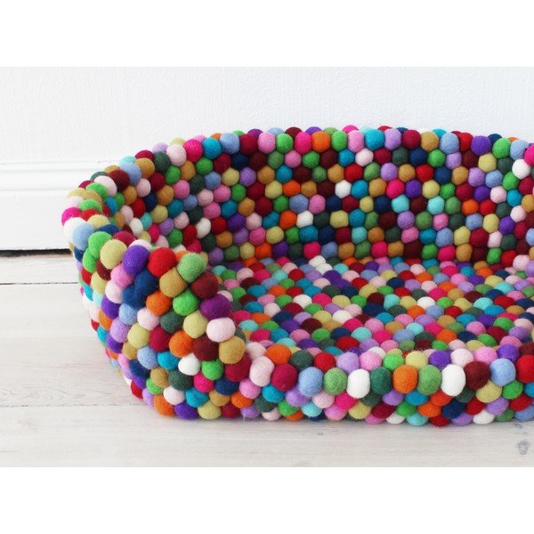 Vilnas bumbiņu gulta mājdzīvniekiem Wooldot Pet Basket Multi, 60 x 40 cm-image-1