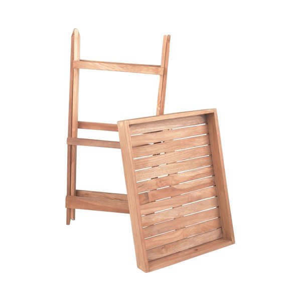 Tīkkoka masīvkoka dārza sānu galdiņš 29x39 cm Bacan – Garden Pleasure-image-3