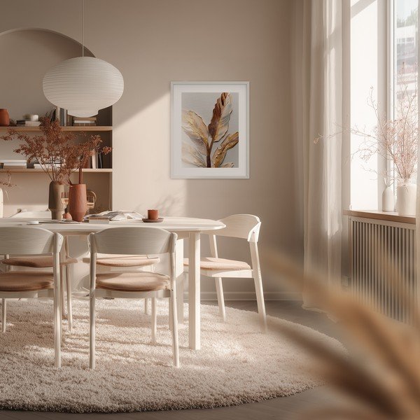 Drukāta glezna ar rāmi 40x50 cm Golden Strelitzia – Styler-image-2