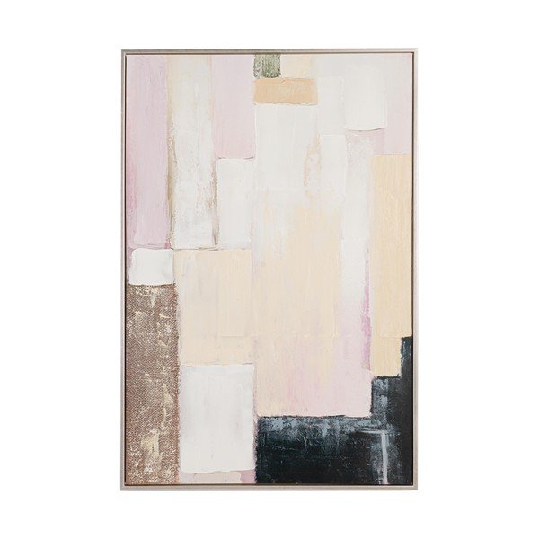 Drukāta/ar rokām krāsotiem elementiem glezna ar rāmi/uz audekla 80x120 cm Meldert – Yes Everyday