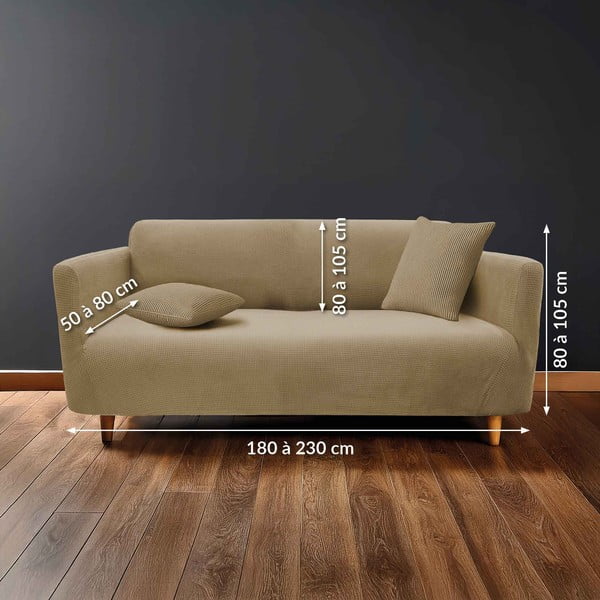 Brūns uzvelkams pārvalks dīvānam 3 sēdvietām Sacha – douceur d'intérieur-image-2