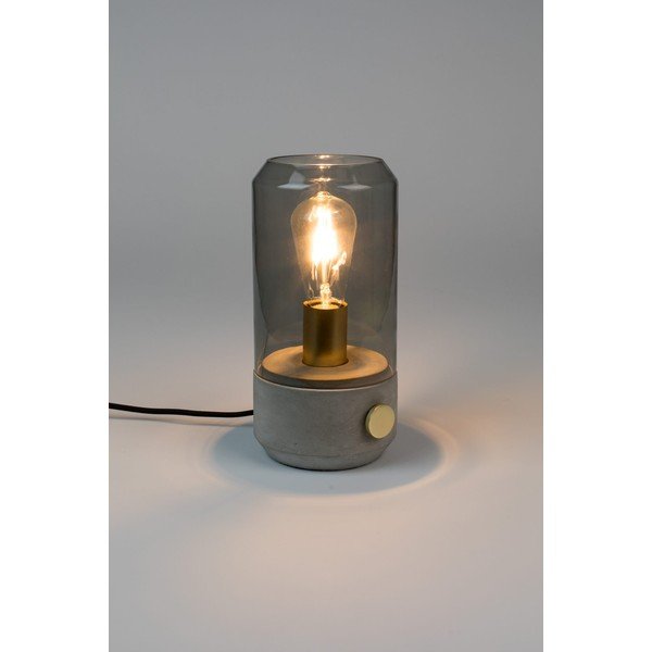 Pelēka galda lampa White Label Kato-image-1