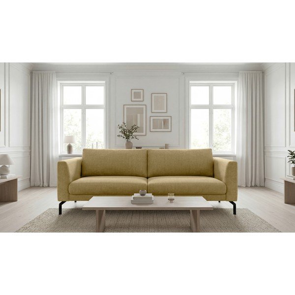 Sinepju dzeltens dīvāns 216 cm Gomero – Scandic-image-1