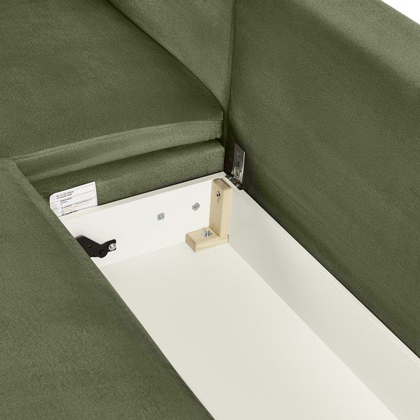 Zaš samta izlaižams stūra dīvāns ar glabāšanas vietu Bonami Selection Fira, kreisais stūris-image-1