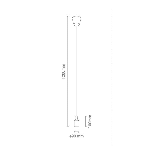 Pelēka griestu lampa bez abažūra SULION Vintage-image-1