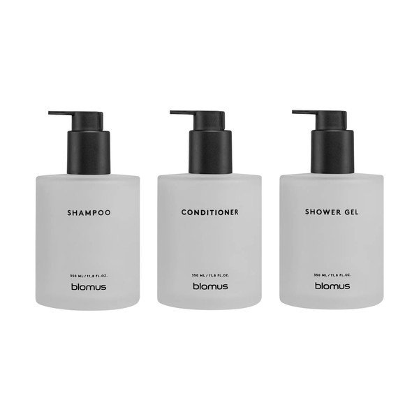 Balti stikla sienas ziepju dozatori (3 gab.) 350 ml Kirei – Blomus-image-3