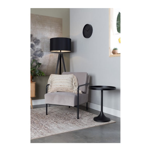 Melns betona sienas pulkstenis ar melniem rādītājiem Zuiver Concrete-image-2