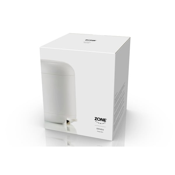 Balta plastmasas atkritumu tvertne ar pedāli 4 l Sensu – Zone-image-1