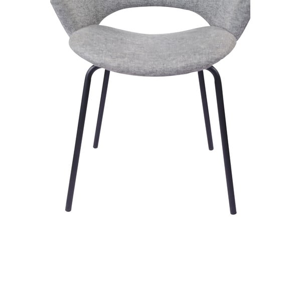 Gaiši pelēki polsterēti ēdamistabas krēsli (2 gab.) Rowley – Unique Furniture-image-4