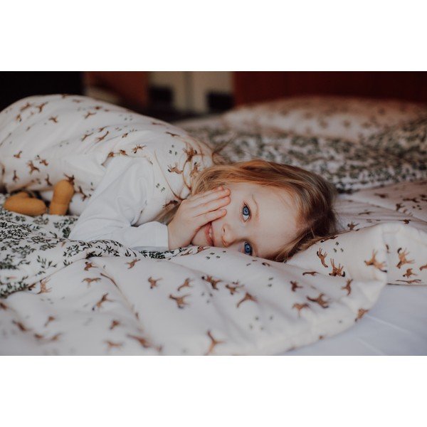 Krēmkrāsas bērnu gultiņas komplekts Free Horses – Malomi Kids-image-2