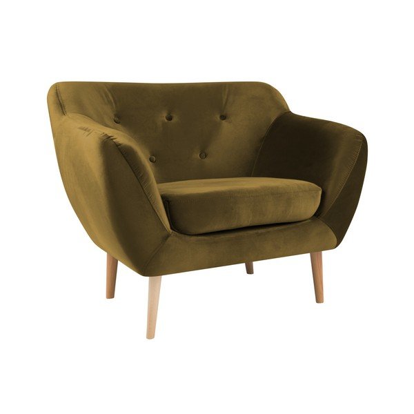 Sinepju dzeltens atpūtas krēsls Mazzini Sofas Amelie-image-4