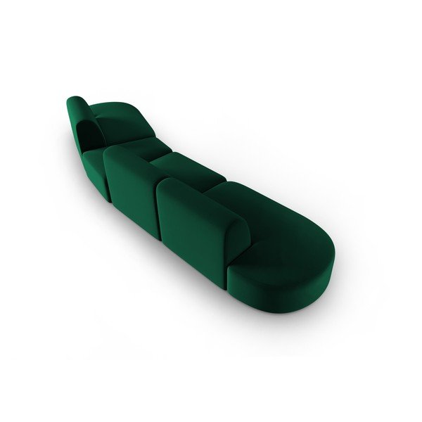 Zaļš samta dīvāns ar labo stūri 428 cm Paolo – Milo Casa-image-3