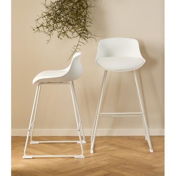 Balts bāra krēsls (sēdekļa augstums 76 cm) Tina – Actona-image-1