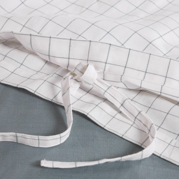 Pelēka organiskās kokvilnas gultasveļa ar palagu Kave Home Lesly, 240 x 260 cm-image-4