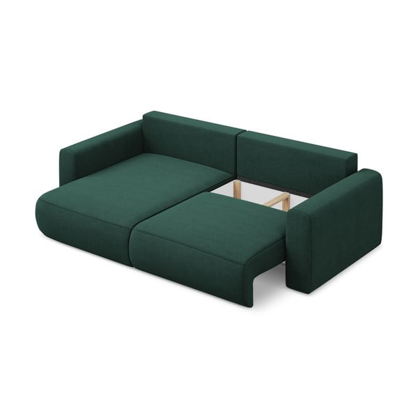 Zaļš salokāms/ar uzglabāšanas vietu stūra dīvāns (ar kreiso stūri/ar zvilni) Kapua – Makamii-image-3