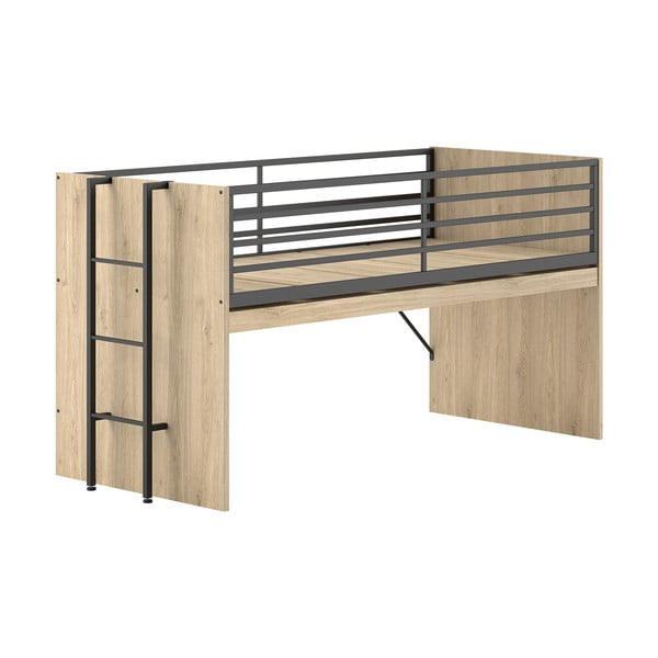 Dabīga toņa paaugstināta bērnu gulta ar redelēm 90x200 cm Sam – Vipack-image-2