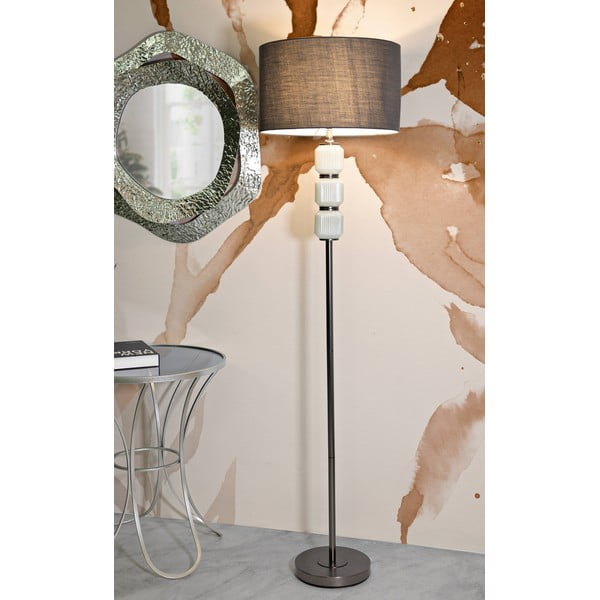Pelēka stāvlampa ar auduma abažūru (augstums 163 cm) Bright – Mauro Ferretti-image-1