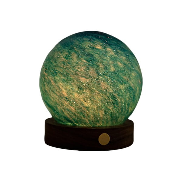 Tumši brūns/tumša dabīga toņa gaismas dekors ar USB ø 8 cm Stellar Ocean – Gingko-image-3