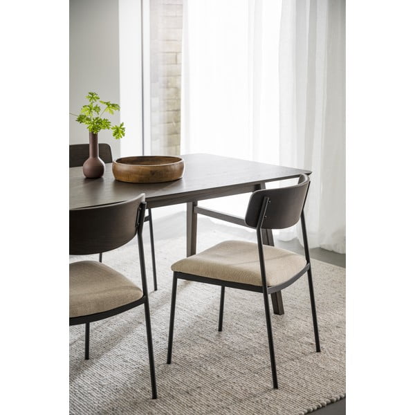 Krēmkrāsas/tumši brūni pusdienu krēsli (2 gab.) Maymont – Rowico-image-1