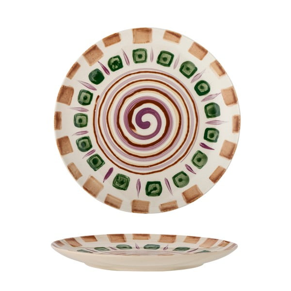 Zaļš/brūns deserta māla šķīvis ø 20,5 cm Shama – Bloomingville-image-2