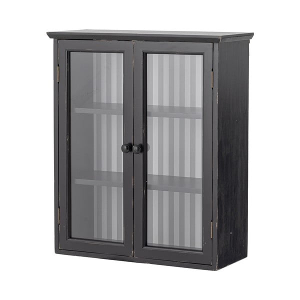 Melna egles masīvkoka piekarināma vitrīna 51,5x66,5x22,5 cm Hazem – Bloomingville-image-4