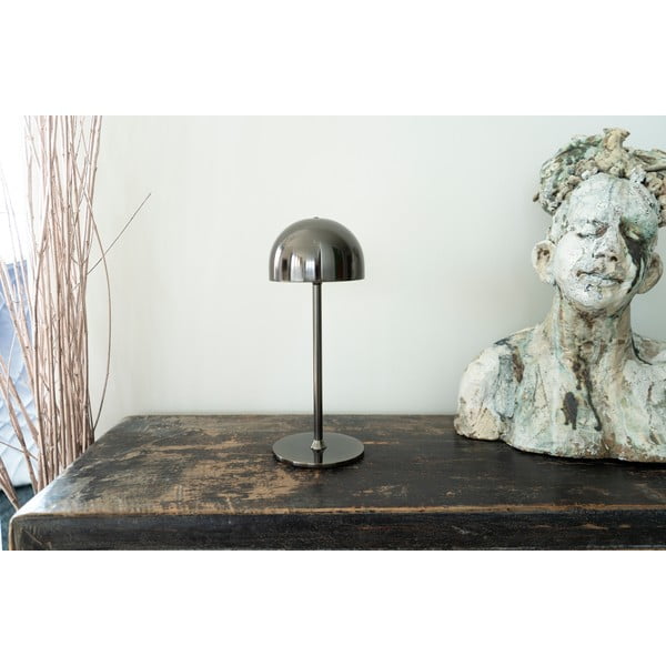 Tumši pelēka LED galda lampa ar tālvadību un metāla abažūru (augstums 30 cm) Tim – Sirius-image-2