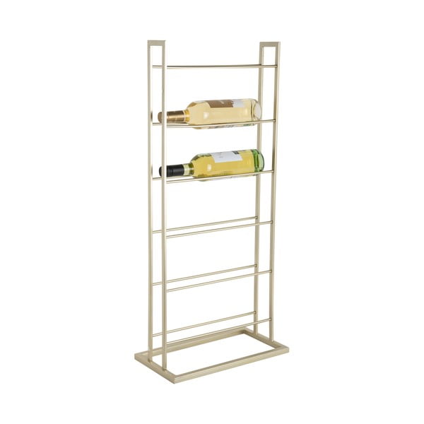 Zelta krāsas metāla vīna plaukts pudeļu skaits 5 38x84,5x20 cm Single Floor – PT LIVING-image-3