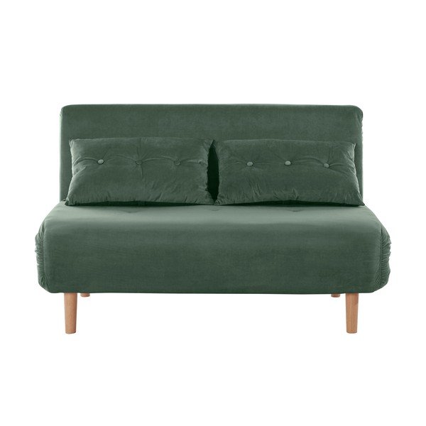 Zaļš samta dīvāns 125 cm Magalli – Støraa-image-2
