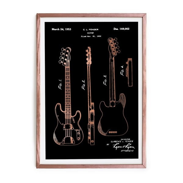 Ierāmēts plakāts Really Nice Things Fender Guitar, 65 x 45 cm