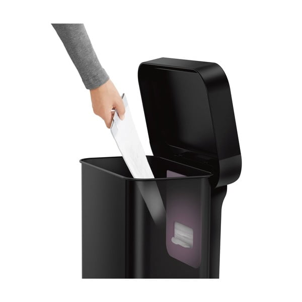 Tērauda atkritumu tvertne ar pedāli 45 l – simplehuman-image-4