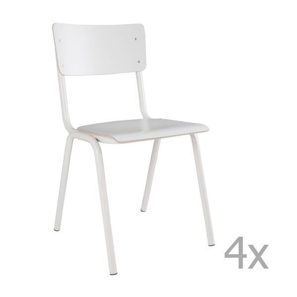 4 baltu krēslu komplekts Zuiver Back to School