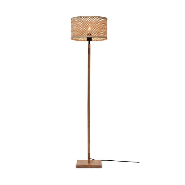 Dabīga toņa stāvlampa ar bambusa abažūru (augstums 128 cm) Java – Good&Mojo