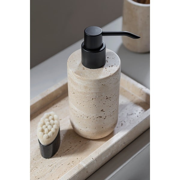 Bēšs akmens ziepju dozators 250 ml Travertine – Mette Ditmer Denmark-image-1