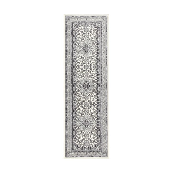 Pelēks Nouristan Parun Tabriz paklājs, 80 x 250 cm