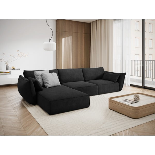 Tumši pelēks stūra dīvāns (kreisais stūris) Vanda – Mazzini Sofas-image-1