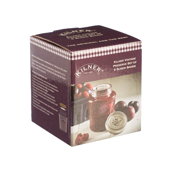 6 skrūvējamu vāciņu komplekts Kilner Vintage-image-1