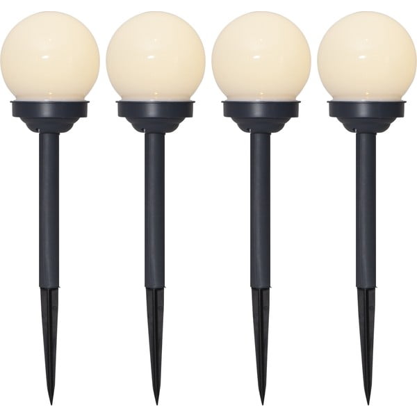4 āra lampu komplekts ar saules baterijām Star Trading Globus, augstums 27 cm