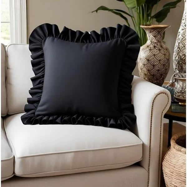 Spilvendrāna no kokvilnas maisījuma 40x40 cm Ruffled – Mila Home-image-1