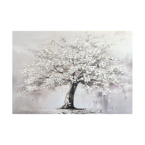 Attēls ar manuāli gleznotiem elementiem 70x100 cm White Tree – Styler