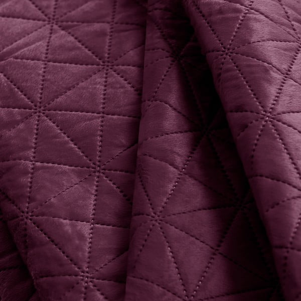 Tumši rozā samta stepēts gultas pārklājs 170x210 cm Laila – AmeliaHome-image-3