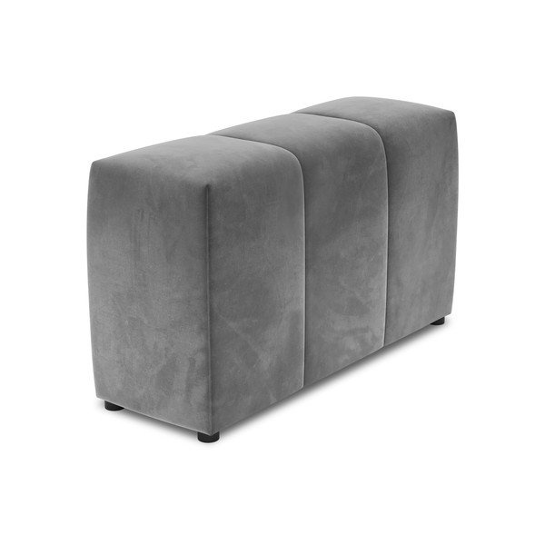 Pelēka samta atzveltne modulārajam dīvānam Rome Velvet – Cosmopolitan Design 