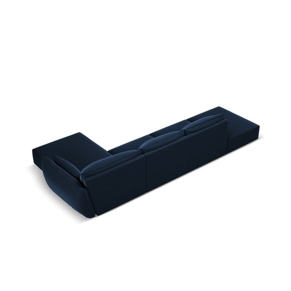 Tumši zils samta stūra dīvāns (ar labo stūri/ar zvilni) Vanda – Mazzini Sofas-image-3