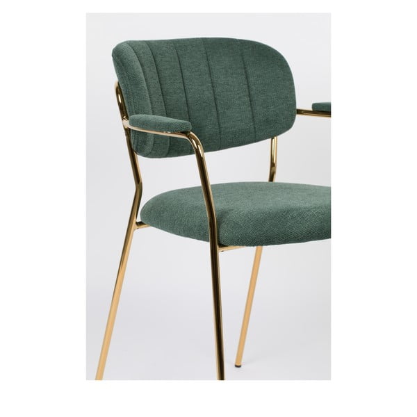 Tumši zaļi pusdienu krēsli (2 gab.) Jolien – White Label-image-1