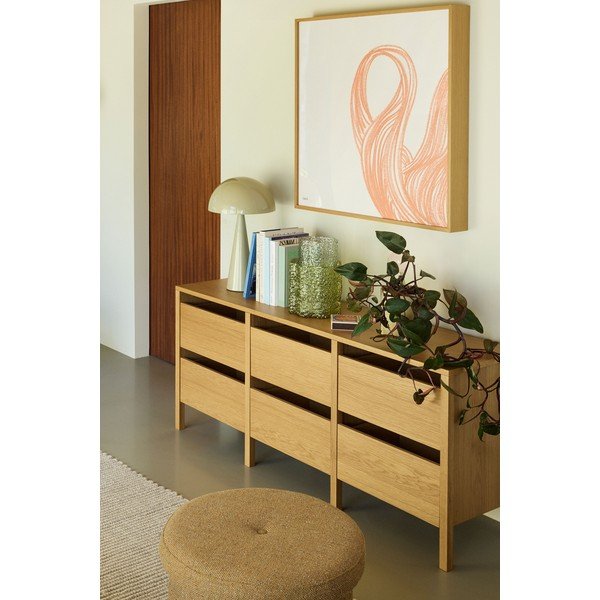 Dabīga toņa kumode ar ozolkoka imitāciju 150x65x40 cm Forma – Hübsch-image-1