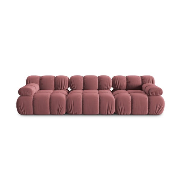 Rozā samta dīvāns 282 cm Bellis – Micadoni Home