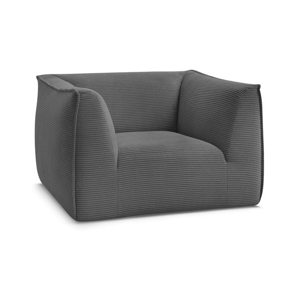 Tumši pelēks velveta atpūtas krēsls Giorgia – Bobochic Paris