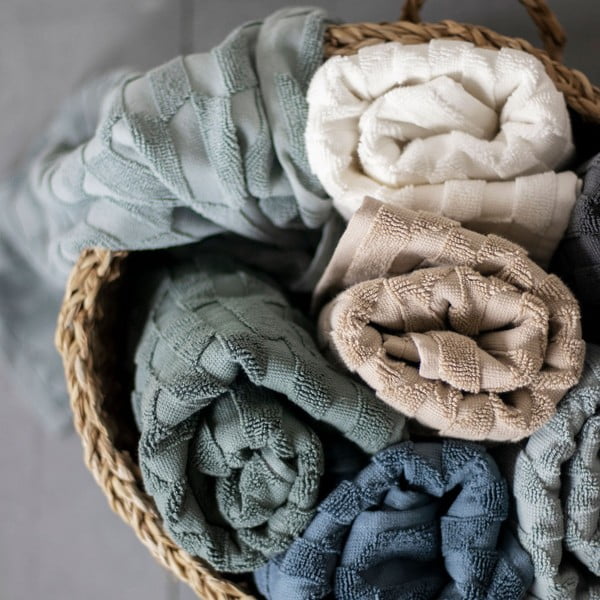 Gaiši zaļš kokvilnas dvielis 50x95 cm Geo – Mette Ditmer Denmark-image-3