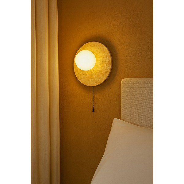 Bēša akmens sienas lampa ø 12 cm Hilde – Opviq lights-image-2